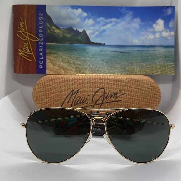 Maui Jim Other - Brand New Maui Jim Polarized Aviator double bridge Gold/grey Lenses